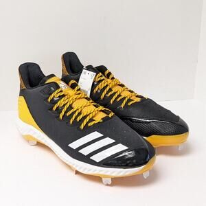 Adidas Icon Bounce Baseball Cleats, Black/Yellow, Men's 16 M